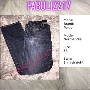 Paige ‘Normandie’ Slim Straight Jeans in Castaway